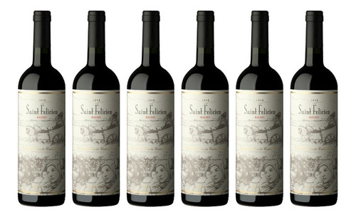 Caja X6 Vino Saint Felicien Malbec 750 Ml 