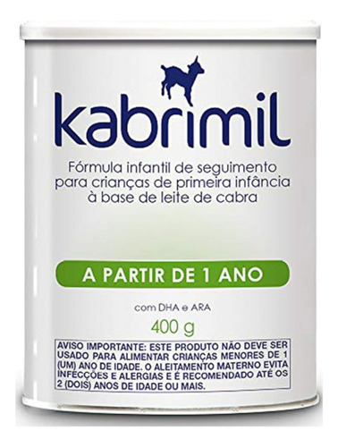 Fórmula Infantil Kabrimil Leite De Cabra 400g Kit C/12 Latas