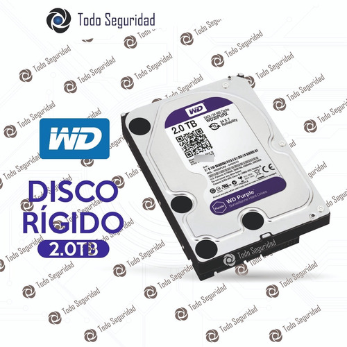 Imagen 3 de 7 de Disco Rigido Wd 2tb Purple Western Digita Dvr Cctv Seguridad