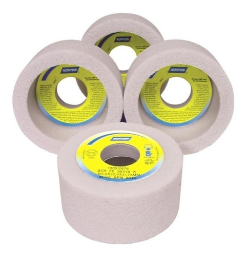 Imagem 1 de 1 de Rebolo Branco Copo Reto 101,6 X 38,10 X 31,75 Norton