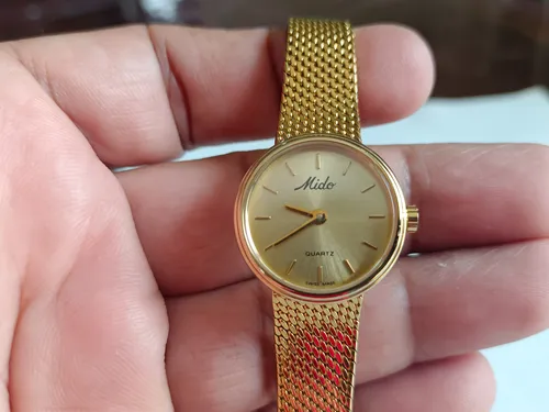 Reloj Mido Ocean Star Dama Chapa De Oro 22mm Con Su Estuche