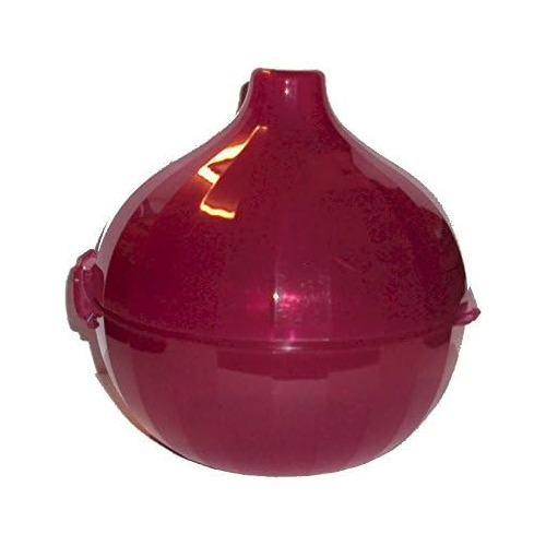 Tupperware Onion Saver Keeper Raro Color Rojo