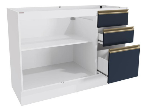 Balcão De Pia Celeste Kappesberg 100% Mdf Azul 120cm