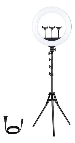 Aro De Luz Con Trípode Extensible Triple Soporte Celular