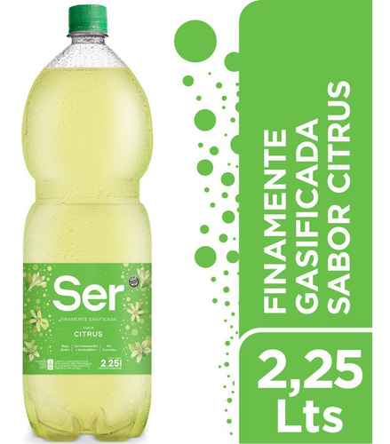 Agua Ser saborizada con gas citrus 2,25L