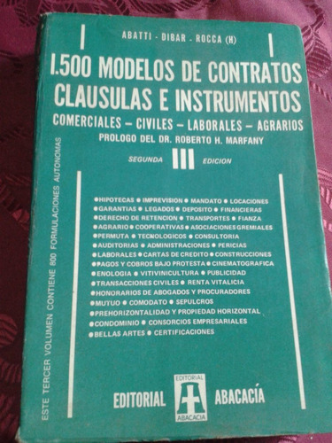 1500 Modelos De Contratos. Cláusulas E Instrumentos C50