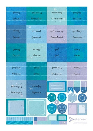 Etiquetas Adesivas Abas Índice Para Bíblias Tons De Azul