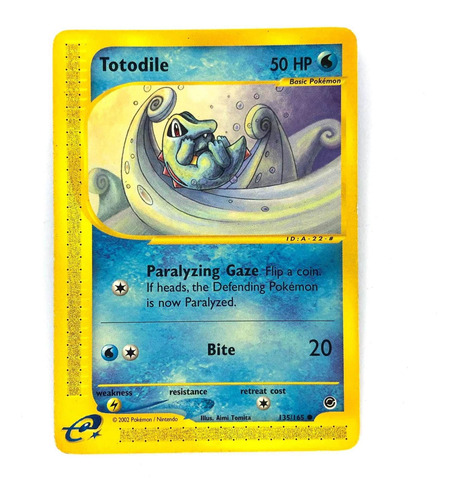 Totodile 135/165 - Carta Original Pokémon Expedition 2002