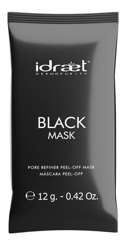 Black Mask Peel Off Carbon Activado Idraet 1 Unidad De 12 Gr