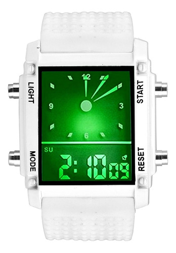 Reloj Led De Definición Multifunción Con Esfera Blanca