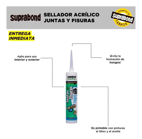 Acrílico Premium Suprabond Juntas Y Fisuras Transp. 280