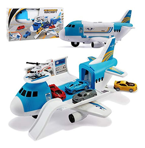 Tuko Transport Cargo Airplane Car Toy Play Set Para Niños Y 