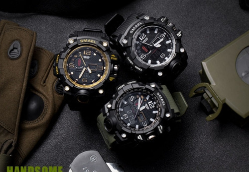 Relógio Masculino Tático/militar Smael 1545 Preto