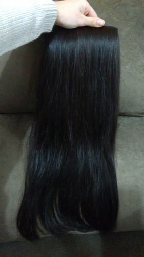Imagem 3 de 3 de Cabelo Humano Castanho Preto Tic Tac 100g 75 Cm Mega Hair