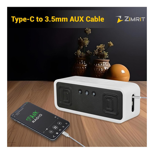 Cable Zimrit Usb Tipo C A 35 Mm Audio Aux Jack Cable De 3