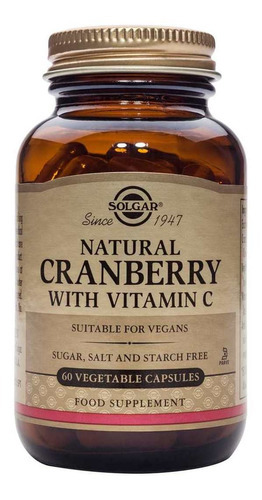 Cranberry/vit C-60 Vegi-caps Sabor Sin Sabor