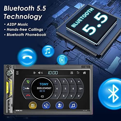 Estéreo Para Automóvil Con Bluetooth De Doble Din: Receptor