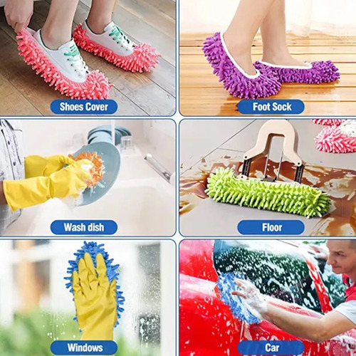 12 Fundas De Pantuflas Multiusos Para Fregar El Suelo