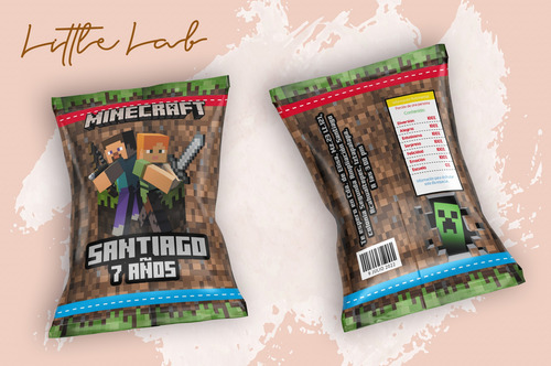 Dulceros Personalizados Chips Bag Invitaciones Videojuego