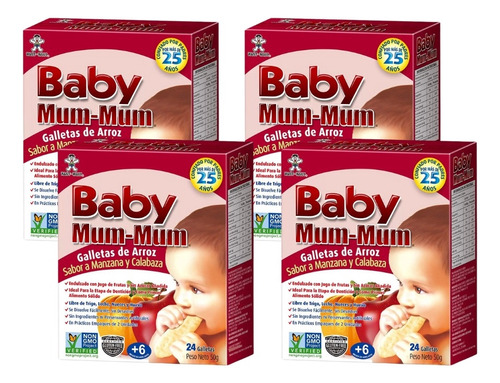 Pack 4 Galletas Baby Mum Mum 50g - Sabores