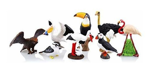 Juego De Figuras De Pajaros De Plastico De Juguete Muchos