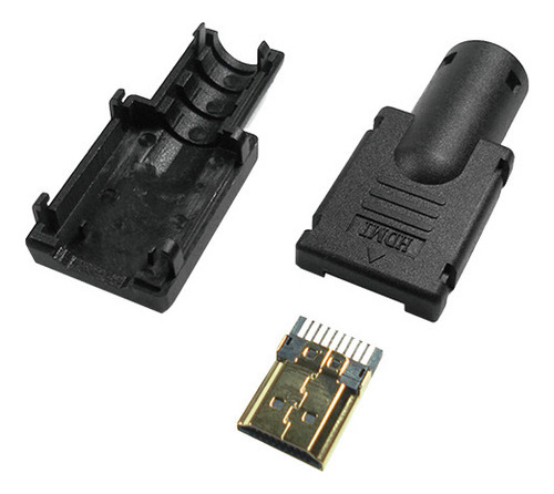 2 conectores de soldadura Hdmi para ensamblaje de cables con soldadura