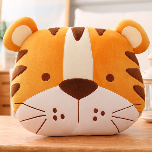 Imagen 6 de 6 de Almohada De Felpa Súper Suave De Tigre De Dibujos Animados D