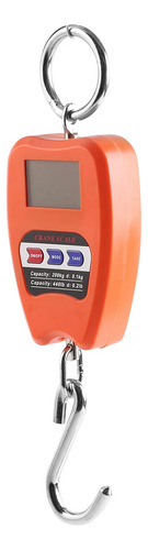 Báscula Balanza Colgante Gancho Digital Lcd Portátil 200kg Naranja
