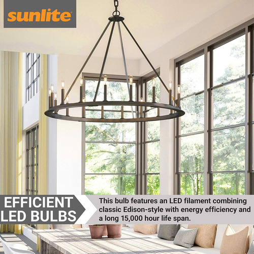 Filamento Led Sunlite T6 T65 Tubular Bulb, 2 W 180