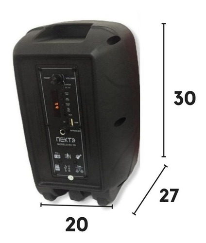 Imagen 4 de 4 de Parlante Cabina De Sonido Profesional Bt + Microfono 6.5'