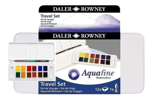 Acuarelas Daler Rowney Aquafine Travel Set X 12 Colores