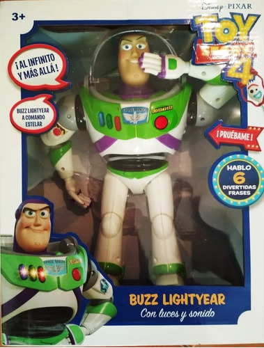 Disney Toy Story 12" Buzz Lightyear que Habla que tu elijas Encendido 