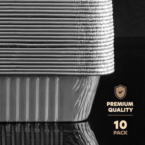 Plasticpro Paquete De 10 Cacerolas De Aluminio De 6,5'' X...