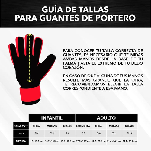 Guantes Futbol Soccer Portero Voit Entrenamiento Adulto