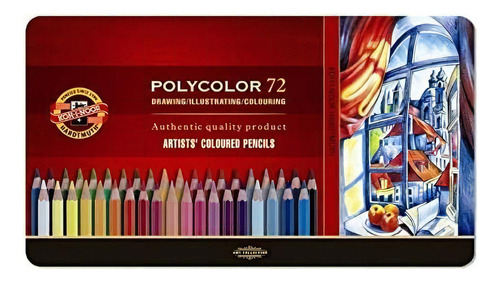 Koh-i-noor Polycolor Set De 72u De Lapices Para Colorear