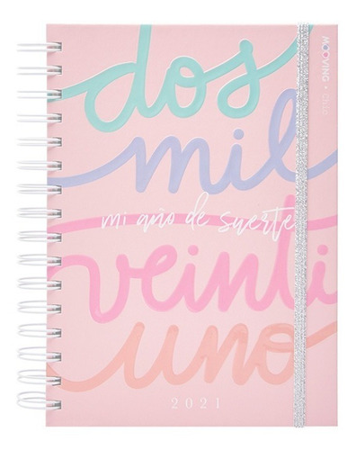 Agenda 15x21 Diaria 2021 Mooving Línea Chic
