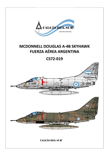 Calcas A-4b Skyhawk De Fuerza Aerea 1/72 Calcas Del Sur