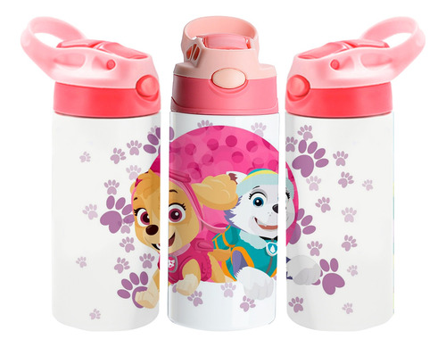 Termo Infantil Paw Patrol Skye Everest 355 Ml - Vaso Niños Tapa Rosa / Rosa