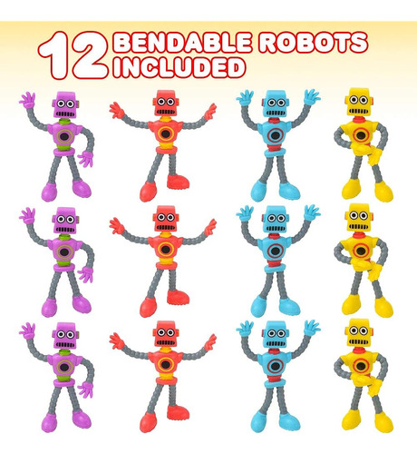 ~? Figuras Robóticas Flexibles Artcreativity, Conjunto De 12