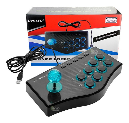 Imagen 6 de 10 de Joystick Arcade Usb 5 En 1 Android Pc Smart Tv Ps2 Ps3 Cuota
