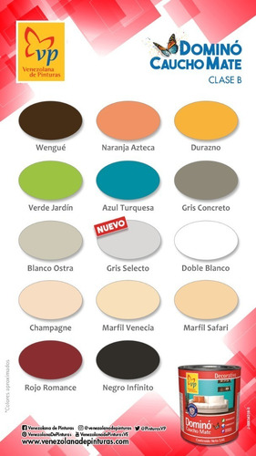 Pintura Caucho Mate Dominó Plástico 4 Galones Blanco Vp