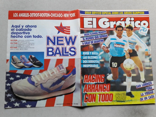 Revista El Grafico Nº 3597 Racing San Lorenzo - Boca Ferro