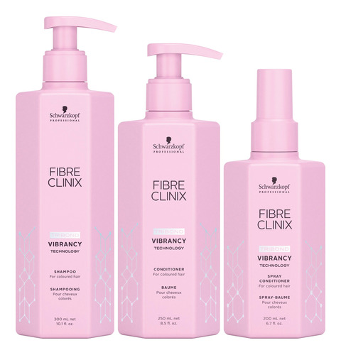 Schwarzkopf Fibre Clinix Vibrancy Shampoo + Enjuague + Spray