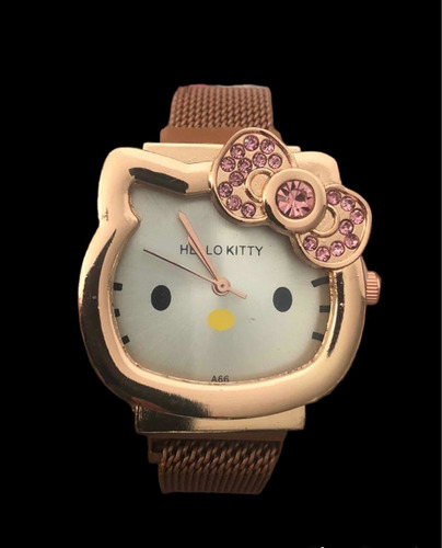 Reloj Hello Kitty Con Correa Ajustable Imantada Para Dama
