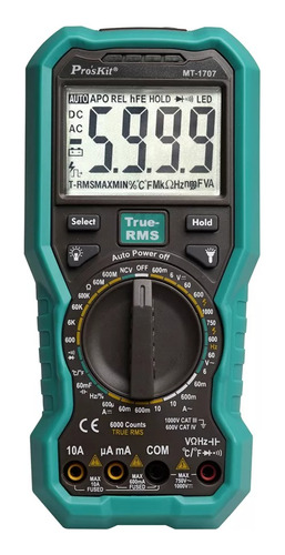 Multimetro Digital Proskit True Rms Mt-1707 Tester