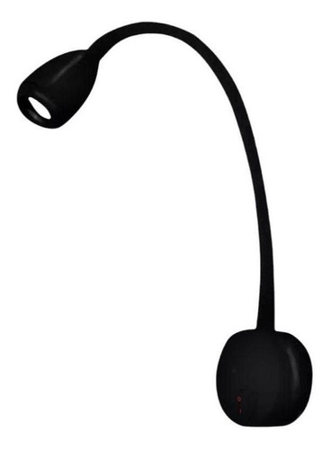 Arandela Flexível Led 3w Preta Cabeceira Cama Para Leitura Cor Preto 110V/220V