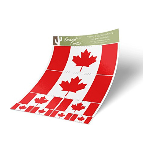 Paquete Variado De Calcomanías De Bandera De Canadá. ...