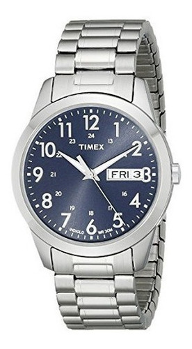 Reloj Timex T2m933 South Street Sport Azul / Plateado De Exp