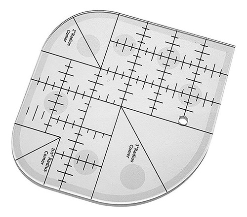 Regla De Corte De Esquinas Curvas, Regla De Patchwork Para C