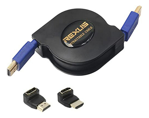 Cable Hdmi Retráctil 3 En 1 + Adaptador 90°/270° M/h (6